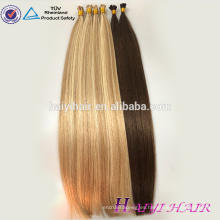 De lujo de calidad superior directos de la fábrica al por mayor Virgen Remy pelo ruso doble dibujado Stick Tip extensión del pelo